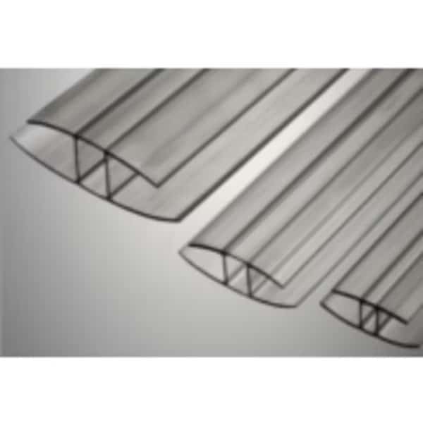 Clear Polycarbonate H-Channel, 0.236 (6MM), 12 FT