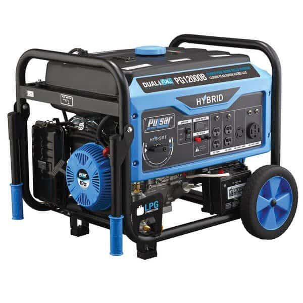Portable Generator, Gasoline/Liquid Propane, 9,500 W/8,500 W Rated, 12,000 W/10,800 W Surge