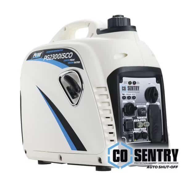 Portable and Inverter Generator, Gasoline, 1,800 W Rated, 2,300 W Surge, Recoil Start, 120V AC, 15 A