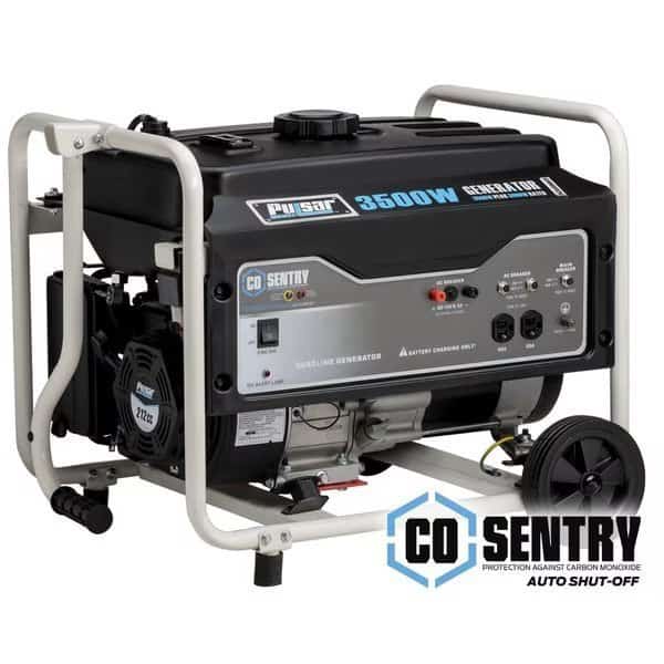 Portable Generator, Gasoline, 3,000 W Rated, 3,500 W Surge, Recoil Start, 120V AC, 25 A