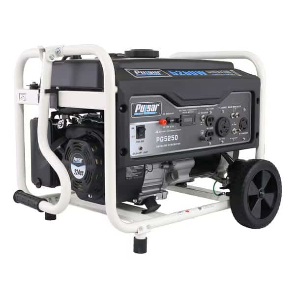 Portable Generator, Gasoline, 4,250 W Rated, 5,250 W Surge, Electric Start, 120/240V AC, 35.4 A