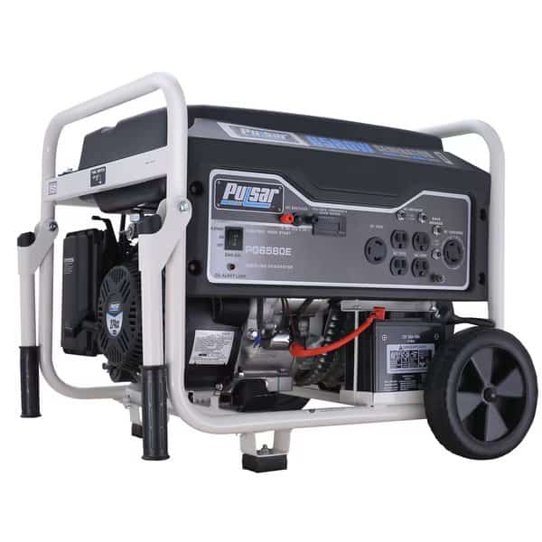 Portable Generator, Gasoline, 5,500 W Rated, 6,580 W Surge, Electric, Recoil Start, 120/240V AC
