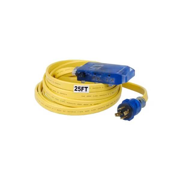 25' 30A 125/250V Flat Generator Extension Cord