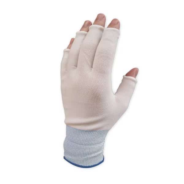 Pure Touch Half Finger Nylon Glove Liner, Size S, 300pair/PK, Moisture Wicking & Barrier Protection