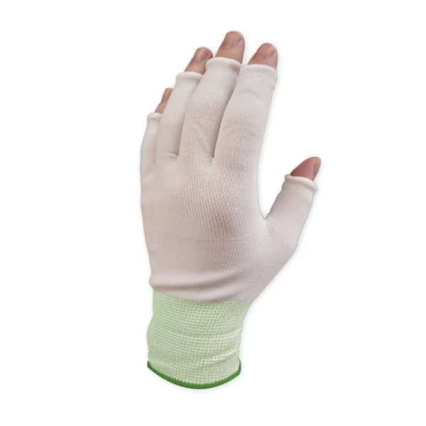 Pure Touch Half Finger Nylon Glove Liner Size L, 300pair/PK, Moisture Wicking & Barrier Protection