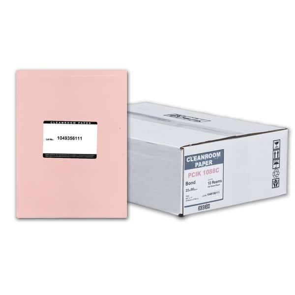 Pure Image Poly Cleanroom Paper, 8.5x11, Pink 22lb, 250 sheets /ream, 10 reams p/PK