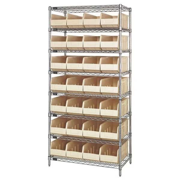 Stackable Shelf Bin Steel Shelving Systems
