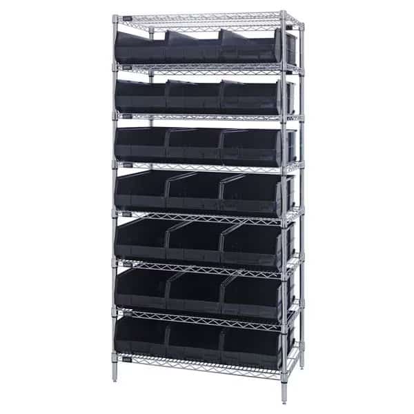 Stackable Shelf Bin Steel Shelving Systems