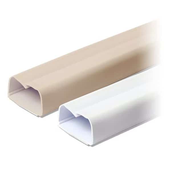 Raceway, FWH Series, 0.475 in W, 0.475 in H, 6 ft L, White