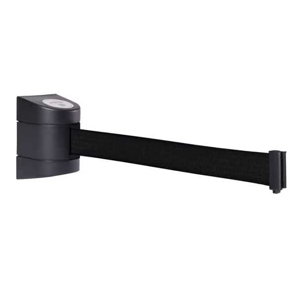 WallPro 400, Black, 15' Blue/White Diagonal Stripe Belt
