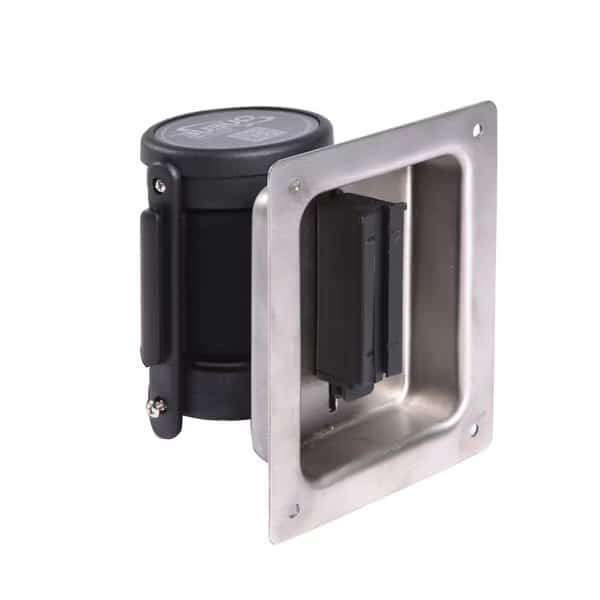 WallPro Recessed Unit, Satin Stainless, 13' Orange Belt