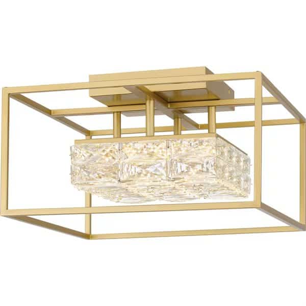 Dazzle Integrated LED Soft Gold Semi-Flush Mount