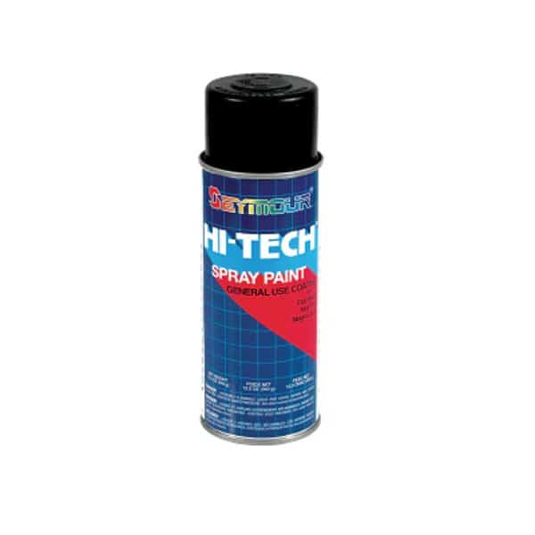 Spray Paint, Black, Flat, 6 PK