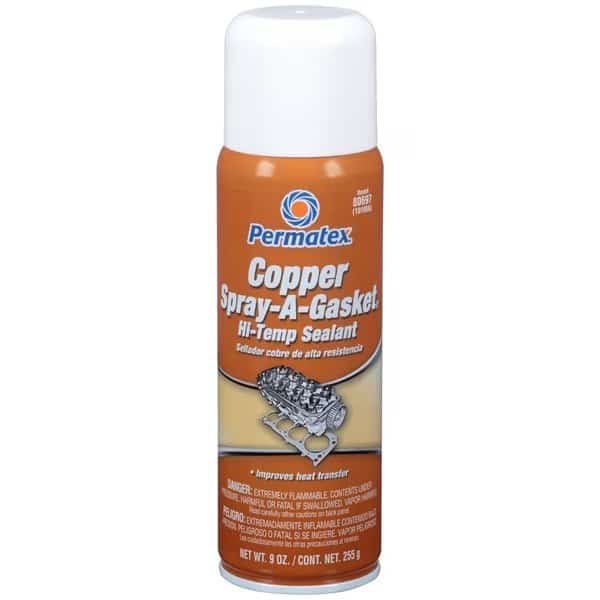 Automotive Copper Spray A Gasket Hi Temp Sealant 12oz Aerosol Can