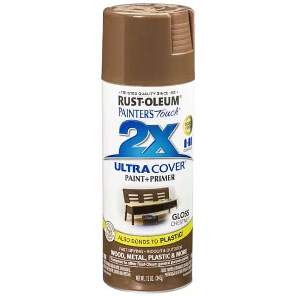 Spray Paint, Chestnut, Gloss, Solvent, 12 Oz