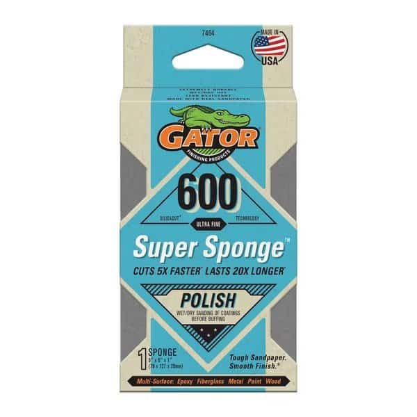 SilicaCut Sandpaper Polish Super Sponge, 600 Ultra Fine Grit