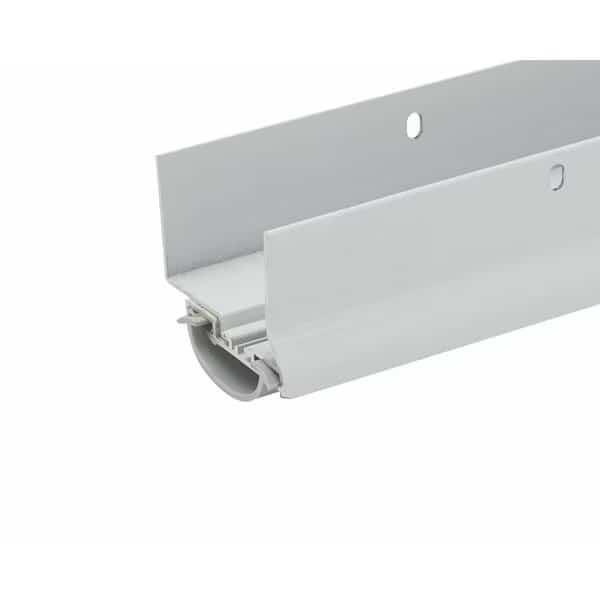 3' Aluminum Adjustable Door Bottom Weatherstrip for 1 3/8" & 1 3/4" Thick Doors for Gaps 1/2" to 1 1/4" (White)