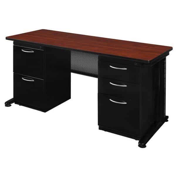 Double Pedestal Desk,Fusion 72"x30", Mfr#: MDP7230CH, FUSION