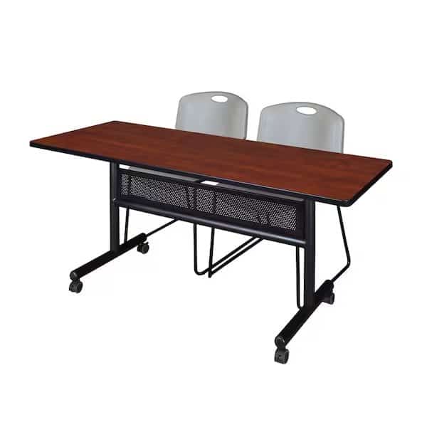 Rectangle FlipTop Table, 60" W, 29" H, Laminate Top, Cherry