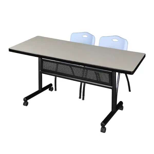 FlipTop Table,w/2 Mario Chairs,72"x30", Mfr#: MKFTM7230PL47GY, KOBE