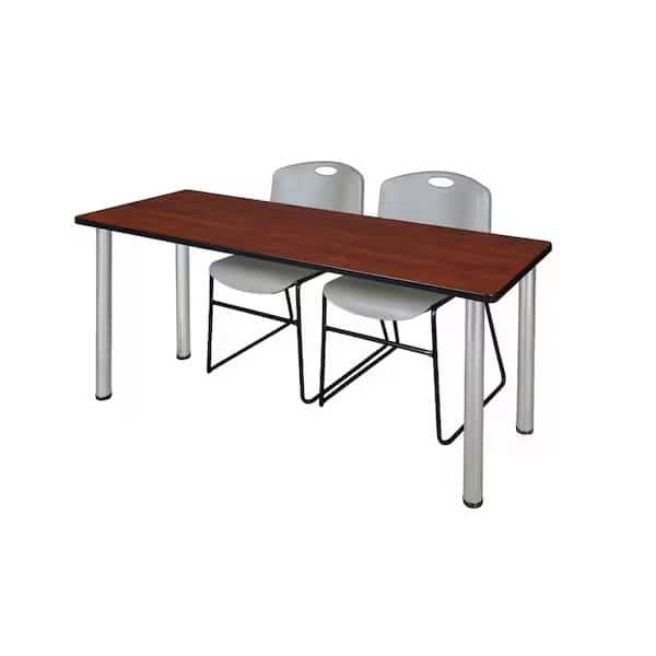 Rectangle Tables > Training Tables > Kee Table & Chair Sets, 60 X 24 X 29, Cherry, KEE, Mfr# MT6024CHBPCM44GY