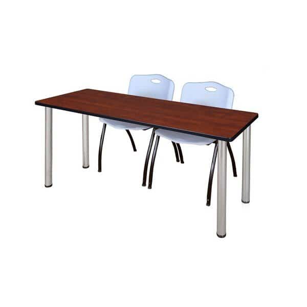 Rectangle Tables > Training Tables > Kee Table & Chair Sets, 60 W, 24 L, 29 H, Cherry