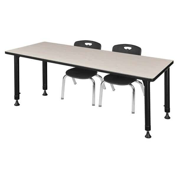 Kee 66" x 24" Height Adjust Table,Maple, Mfr#: MT6624PLAPBK45BK, REGENCY