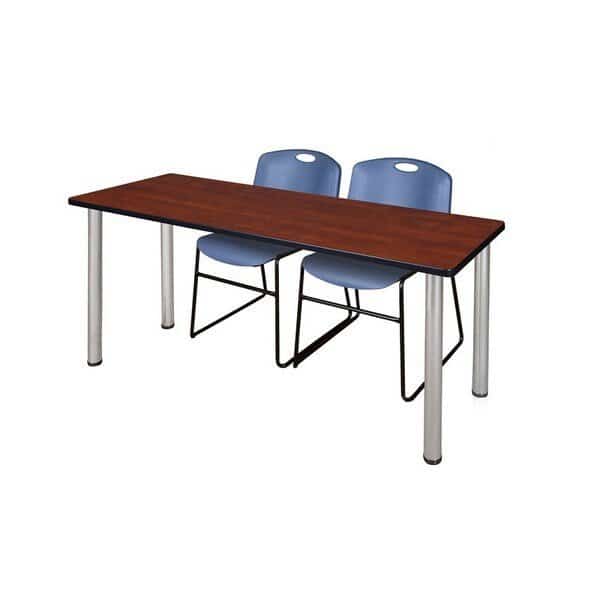 Rectangle Tables > Training Tables > Kee Table & Chair Sets, 72 W, 24 L, 29 H, Cherry