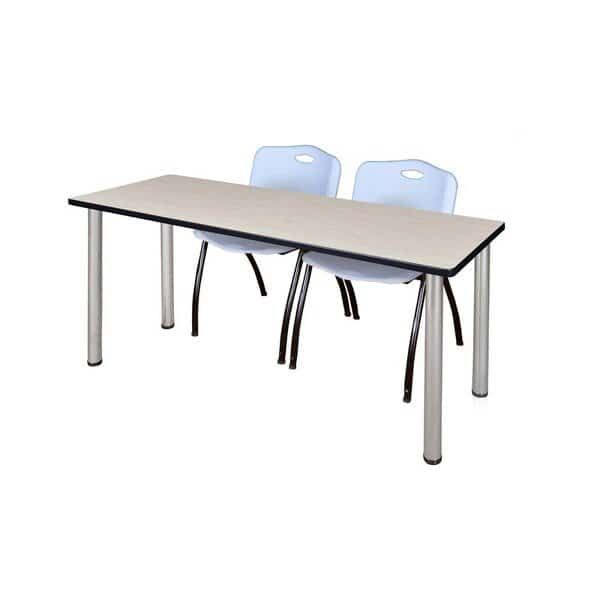 Rectangle Tables > Training Tables > Kee Table & Chair Sets, 72 W, 24 L, 29 H, Maple