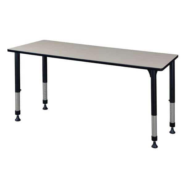 Tables > Height Adjustable > Rectangular Classroom Tables, 72 W, 30 L, 23-34 H, Wood|Metal, Maple