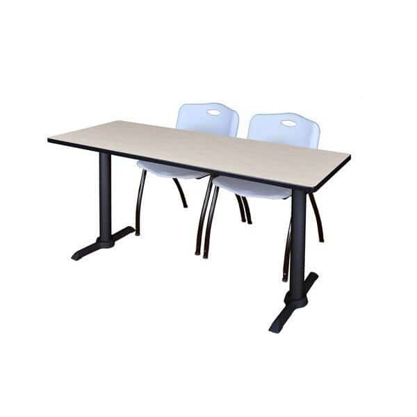 Rectangle Tables > Training Tables > Cain Training Table & Chair Sets, 60 W, 24 L, 29 H, Maple