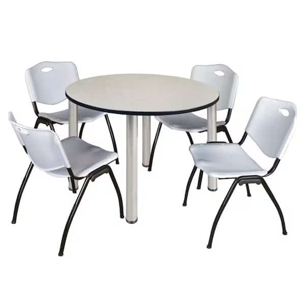 Kee,48",Rnd Breakroom Table,4 M Stk Chrs, Mfr#: TB48RNDPLBPCM47GY, KEE