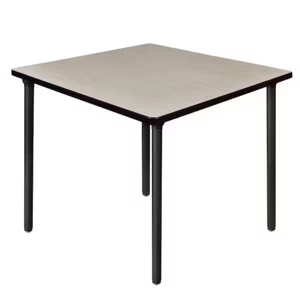 Kee Folding Tables, 42 W, 42 L, 29 H, Wood, Metal Top, Maple