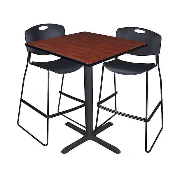 Square Tables > Breakroom Tables > Cain CafÃ© Table & Chair Sets, 36 W, 36 L, 42 H, Cherry