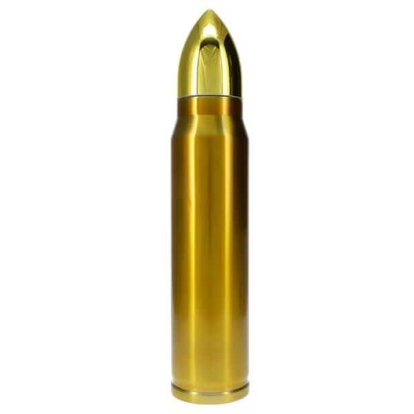 Black Canyon Outfitters Bullet Bottle 25-Ounce Insulated Water Bottle Brass Cartridge