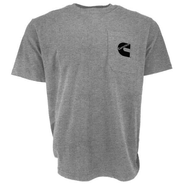 Unisex T-Shirt Short Sleeve Sport Gray Pocket Tee  - Medium