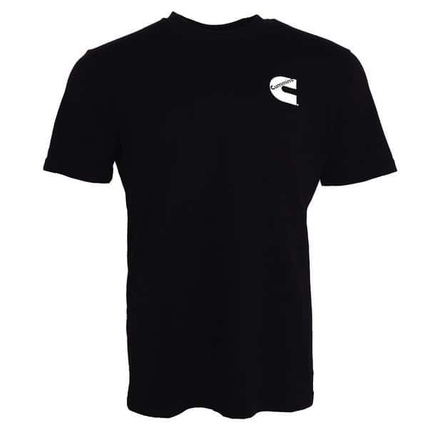 Unisex T-Shirt Short Sleeve Black Cotton Tagless Tee - Medium