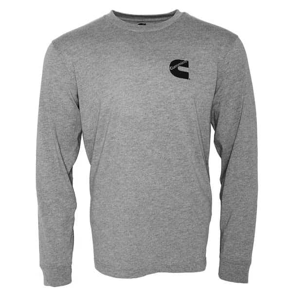 Long Sleeve Tee Mens Htr Gry  Sm, Cummins, Mfr#: CMN4782