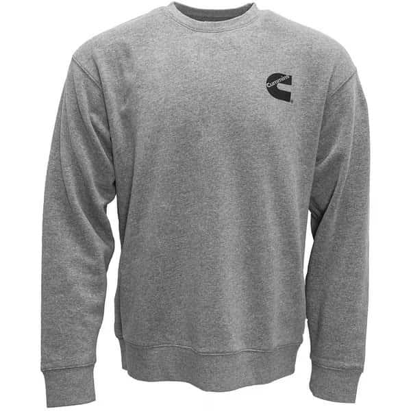 Crewneck Pullover Swtshirt Mens Htr Gy L