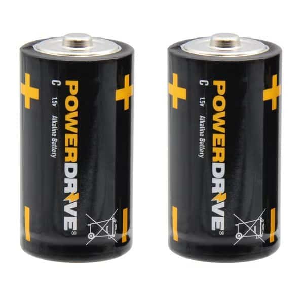 Alkaline Battery, C 1.5V DC 2 PK