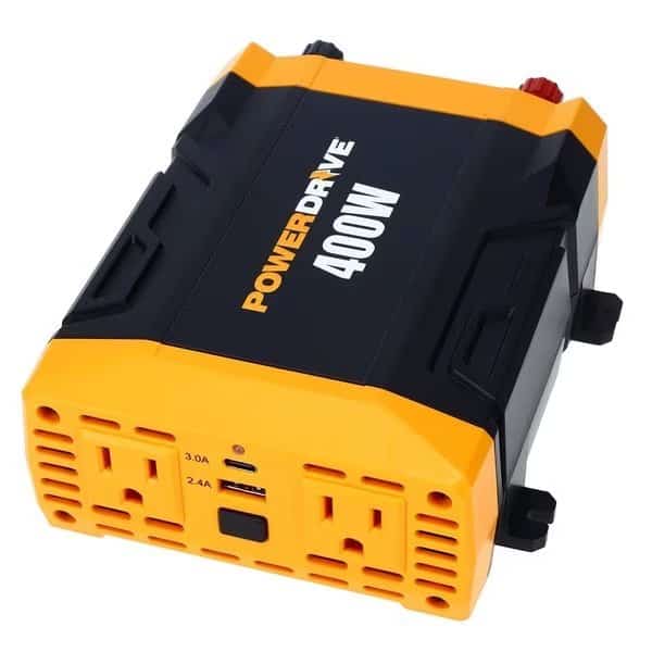 Power Inverter, Modified Sine Wave, 800 W Peak, 400 W Continuous, 2 Outlets