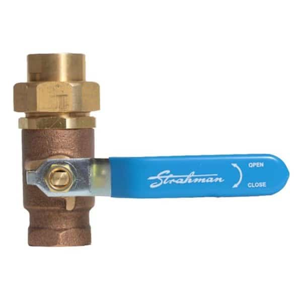 Ball Valve 34 Bronze Blue Cold Handle