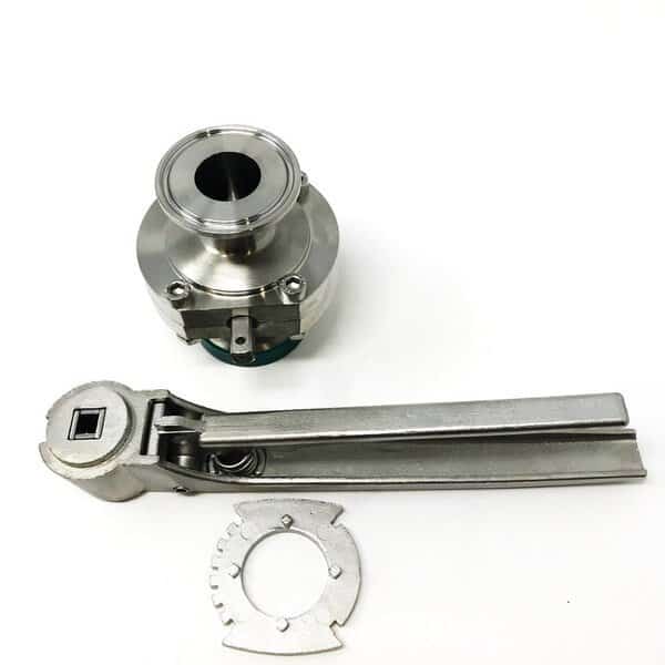 Sanitary Butterfly Valve 1" Tri Clamp EPDM 316L SS Multi-Pos Handle