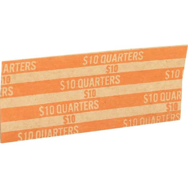 Flat Coin Wrappers, Quarters, PK1000