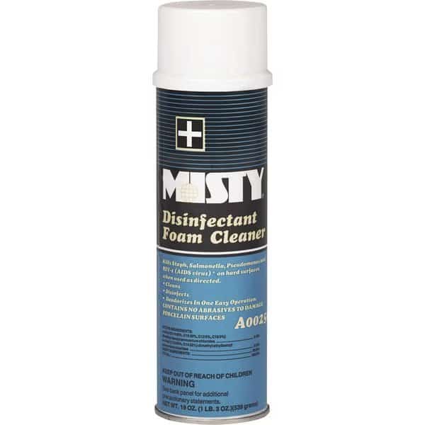 Disinfectant Foam Cleaner, 19 fl oz (0.6 quart) Clean, White, 12 PK