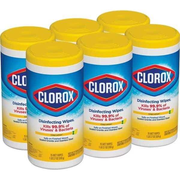 Disinfecting Wipes, Crisp Lemon, WE, PK 75