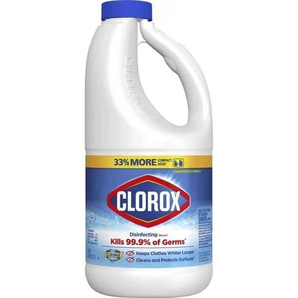 Disinfecting Bleach, 43 fl oz (1.3 quart) Regular, White, 6 PK
