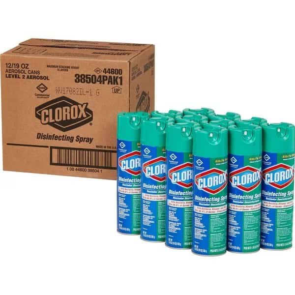 Disinfecting Aerosol Spray, 19 fl oz (0.6 quart) Fresh, Green, 12 PK