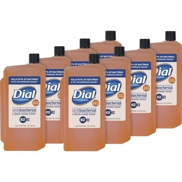 33.8 fl oz (1000 mL) Gold Antibacterial Liquid Hand Soap Refill 8 PK