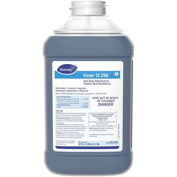 Disinfectant Cleaner, Concentrate, 2.5 Liter, Blue, PK 2